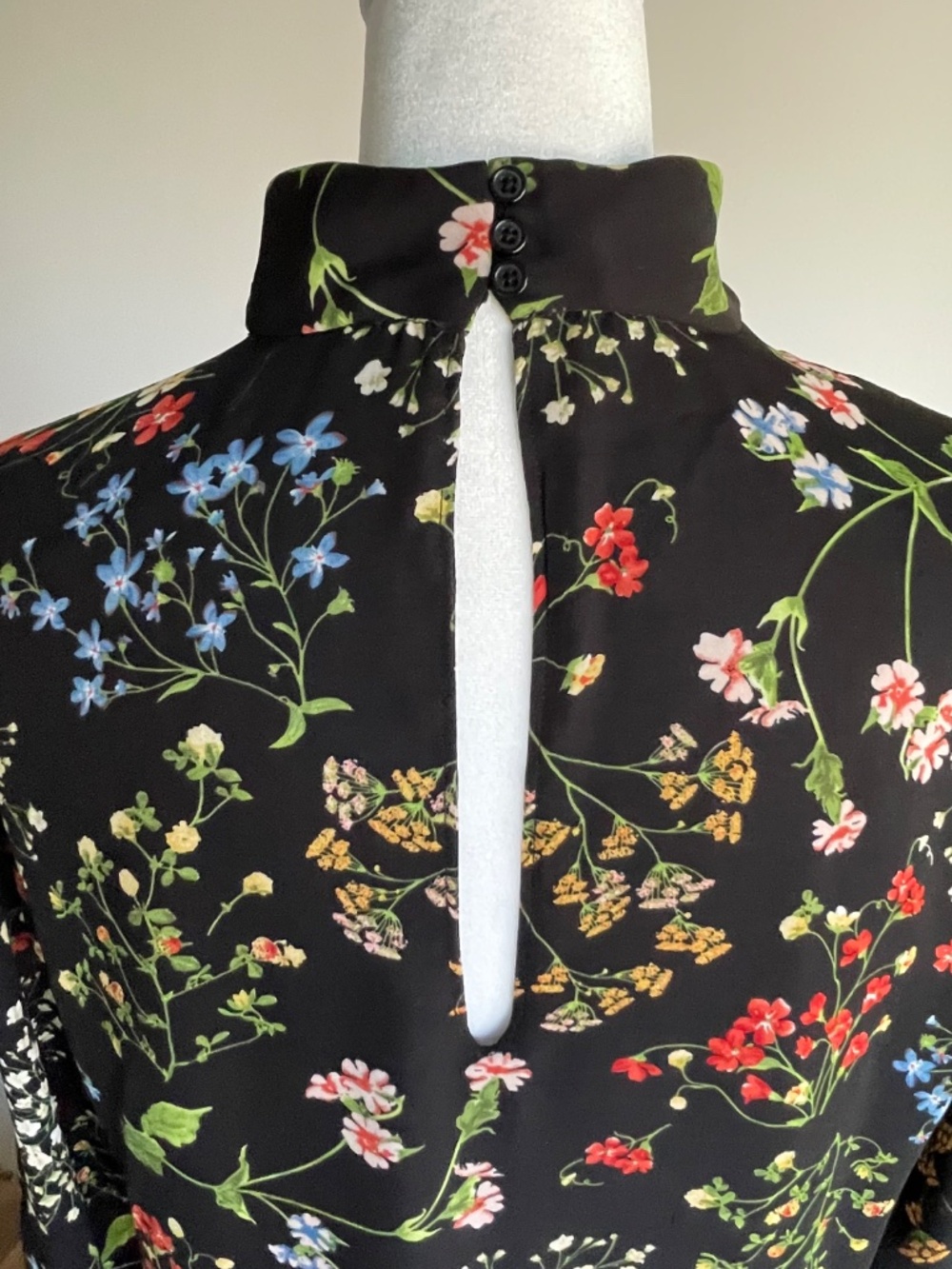 Dalia Floral Collar Tunic Dress: Cottagecore, Whimsigoth, Boho 10 - Picture 6 of 13